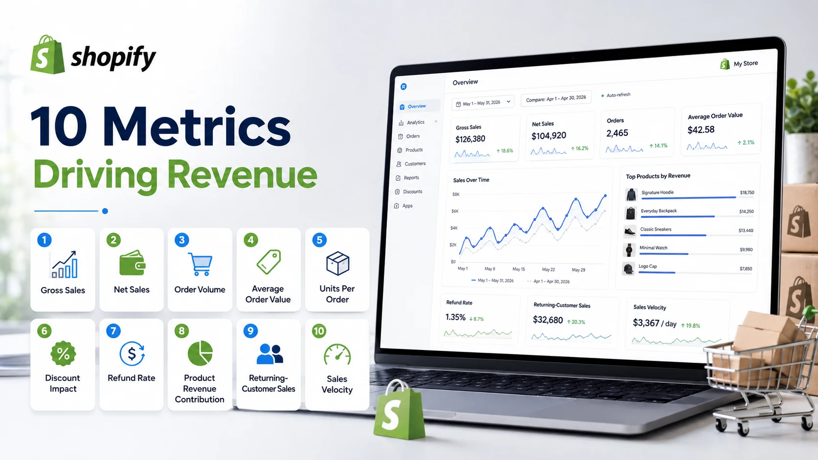Shopify Sales Analytics: 10 Metrics That Explain What’s Really Driving Revenue